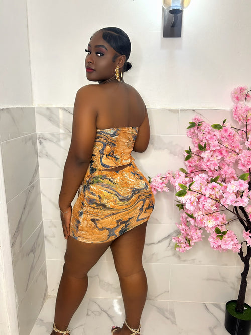 Carmel Mirage Mesh Skirt Set