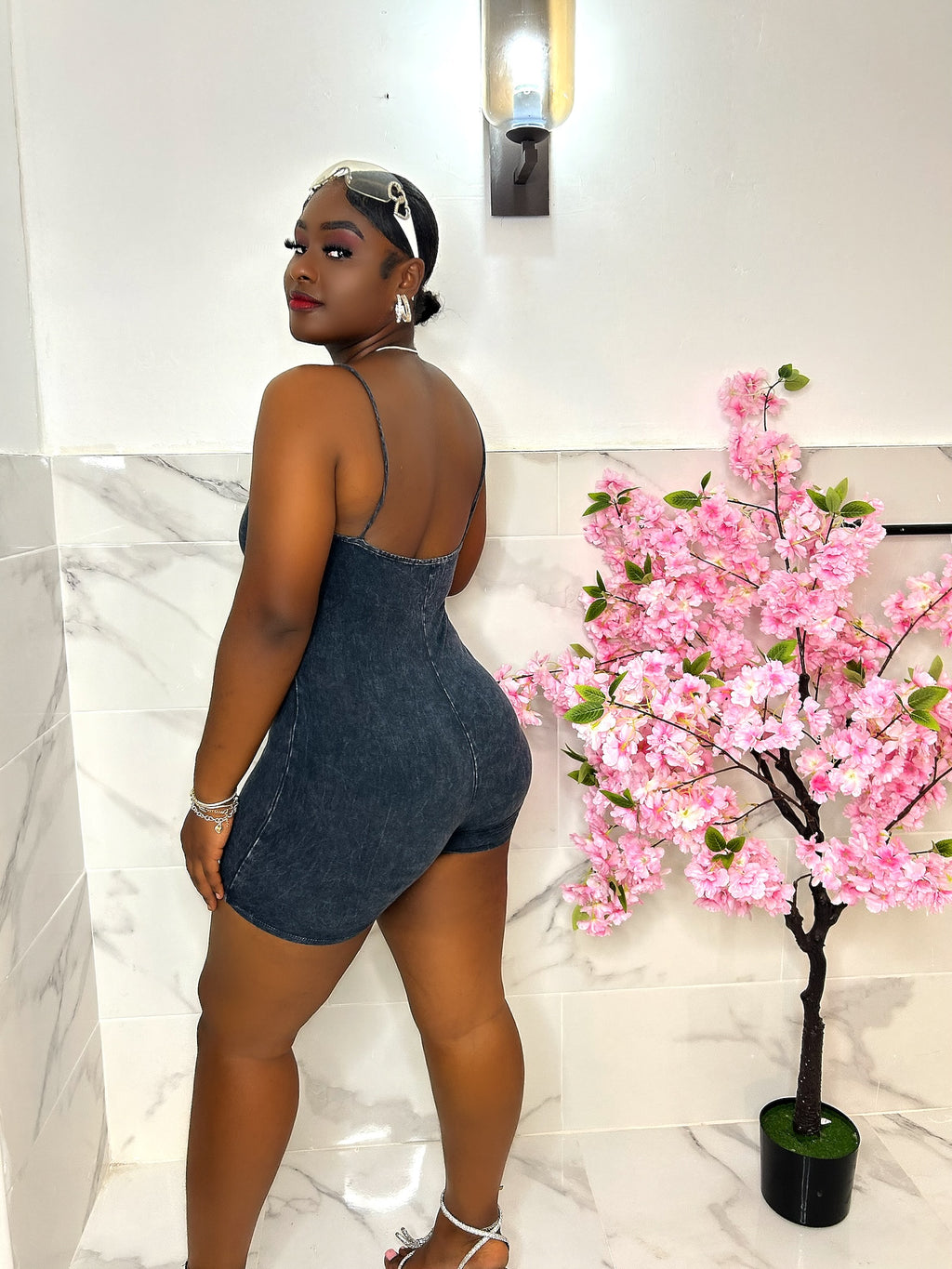 City Chic Charcoal Romper